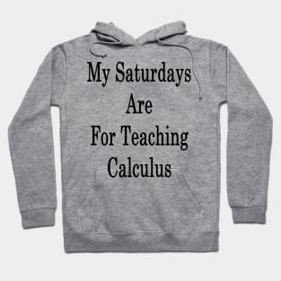 My Saturdays Are For Teaching Calculus Hoodie